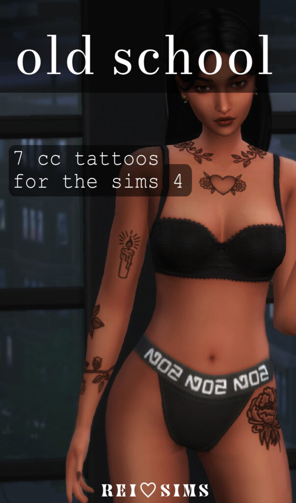 ⟡ Old School ⟡ Cc Tattoo Set